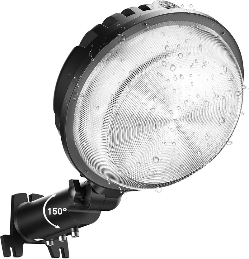 Dimgogo 150W LED Barn Light, 20000LM Dusk to Dawn Outdoor Yard Light with Photocell, IP66 Waterproof, 1200W MH/HPS Equivalent, Aluminum Housing Outside Security Flood Lighting for Garage Farmhouse - Image 1